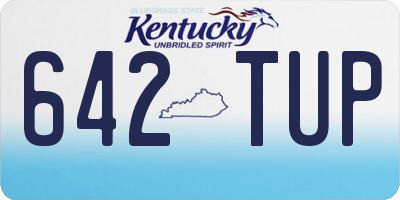 KY license plate 642TUP