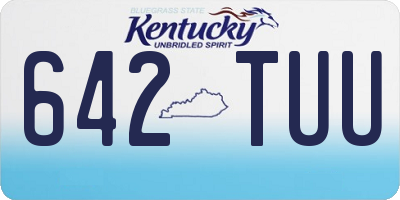 KY license plate 642TUU