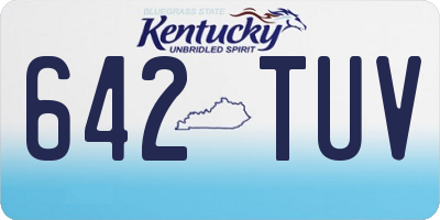 KY license plate 642TUV