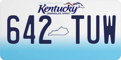 KY license plate 642TUW