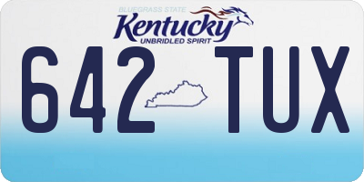 KY license plate 642TUX