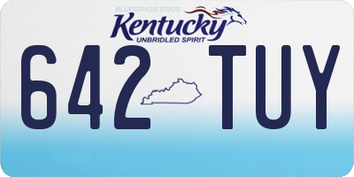 KY license plate 642TUY