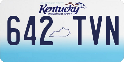 KY license plate 642TVN