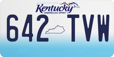 KY license plate 642TVW