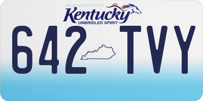 KY license plate 642TVY