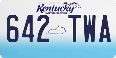 KY license plate 642TWA