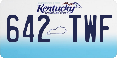 KY license plate 642TWF