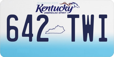 KY license plate 642TWI