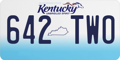 KY license plate 642TWO