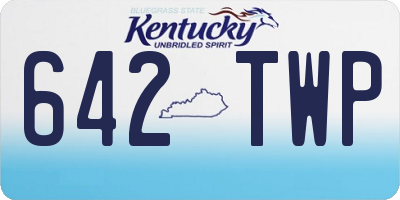 KY license plate 642TWP