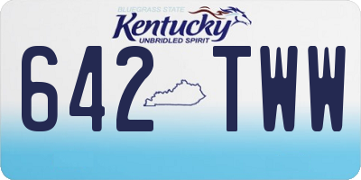 KY license plate 642TWW