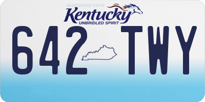 KY license plate 642TWY
