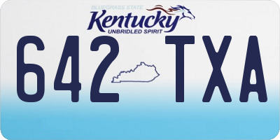 KY license plate 642TXA