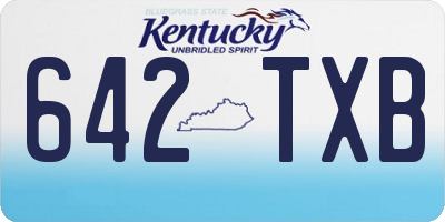 KY license plate 642TXB