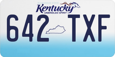 KY license plate 642TXF