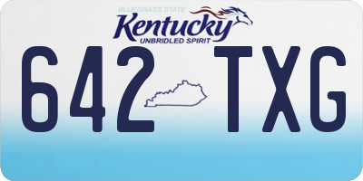 KY license plate 642TXG