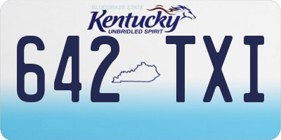 KY license plate 642TXI