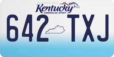 KY license plate 642TXJ