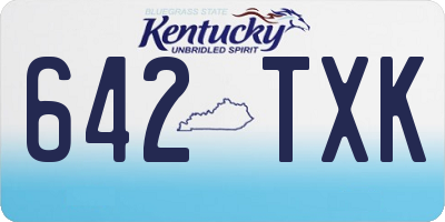KY license plate 642TXK