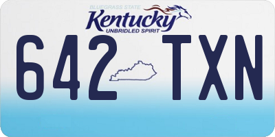 KY license plate 642TXN