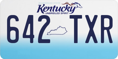 KY license plate 642TXR