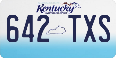 KY license plate 642TXS