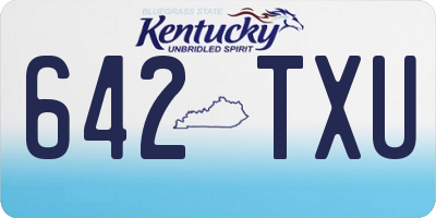 KY license plate 642TXU