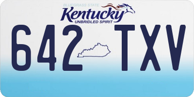KY license plate 642TXV