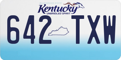 KY license plate 642TXW