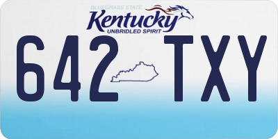 KY license plate 642TXY