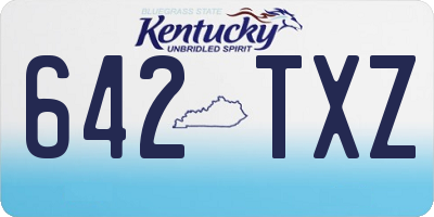 KY license plate 642TXZ