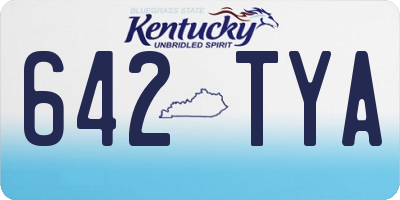 KY license plate 642TYA