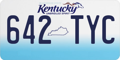 KY license plate 642TYC
