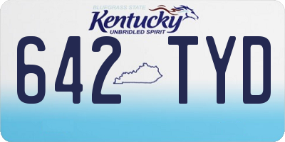 KY license plate 642TYD