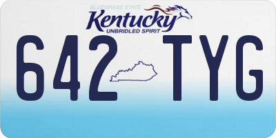 KY license plate 642TYG
