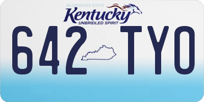KY license plate 642TYO
