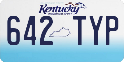 KY license plate 642TYP