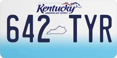 KY license plate 642TYR