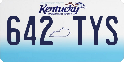 KY license plate 642TYS