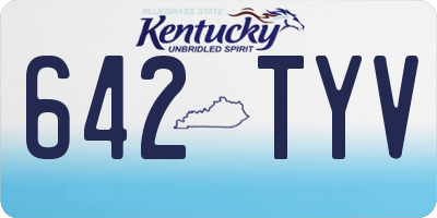 KY license plate 642TYV