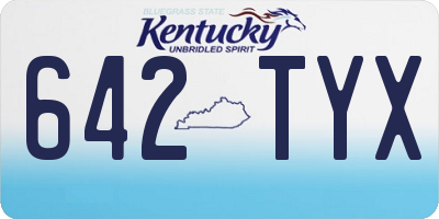 KY license plate 642TYX