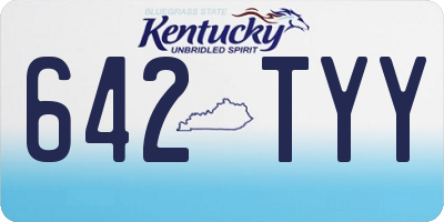 KY license plate 642TYY