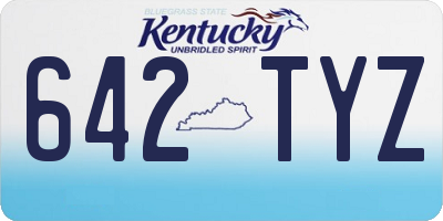 KY license plate 642TYZ