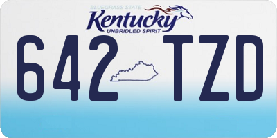 KY license plate 642TZD