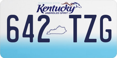 KY license plate 642TZG