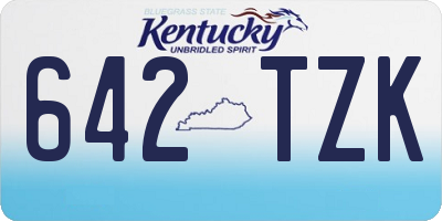 KY license plate 642TZK