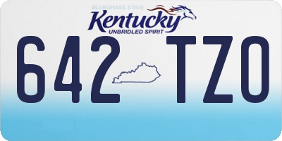 KY license plate 642TZO