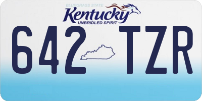 KY license plate 642TZR