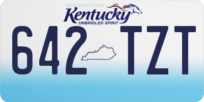 KY license plate 642TZT
