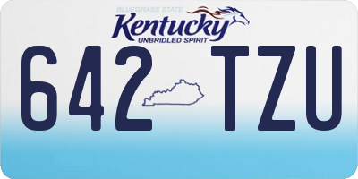 KY license plate 642TZU